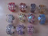 Relógio Bracelete Fashion Pulseira Com Pedrinhas Coloridas