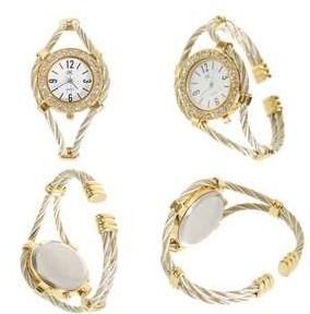 Relógio De Pulso Feminino Com Pulseira De Cristal